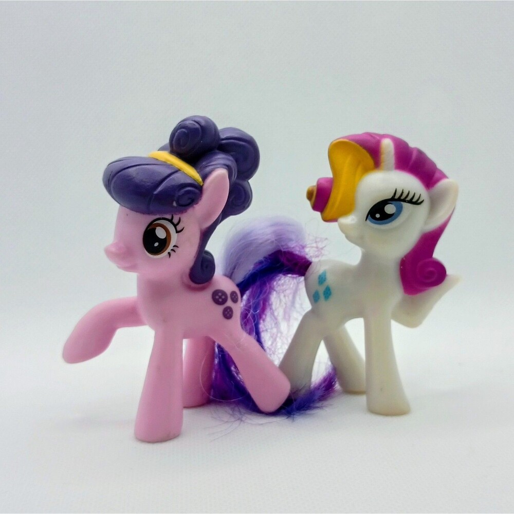 My Little Pony Hasbro McDonald's 2011 Rarity & Buttonbelle 2.75" Ponies